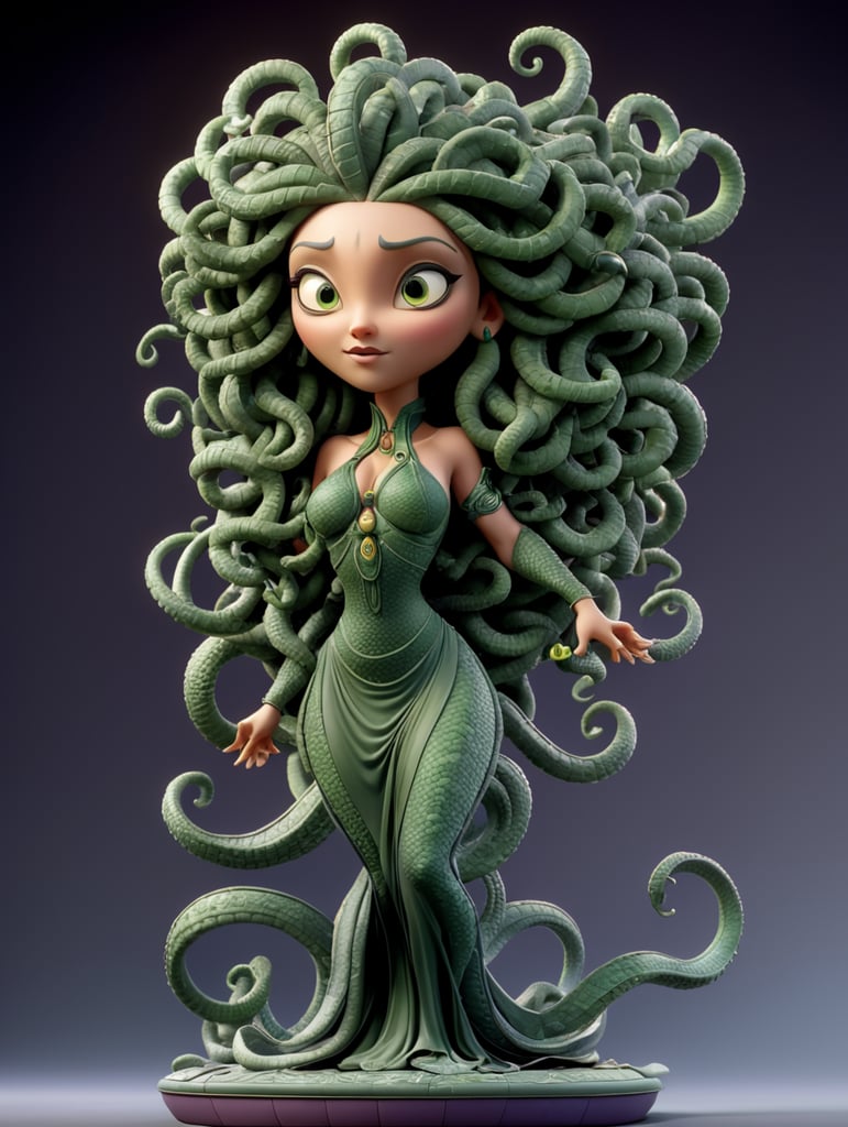 highly detailed full body of medusa