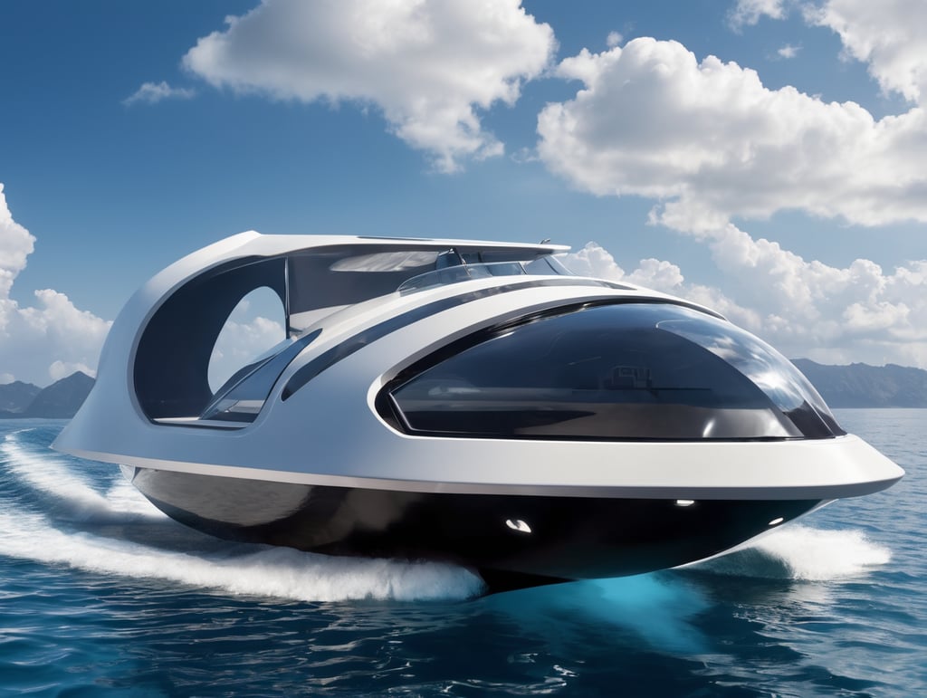 small futuristic boat