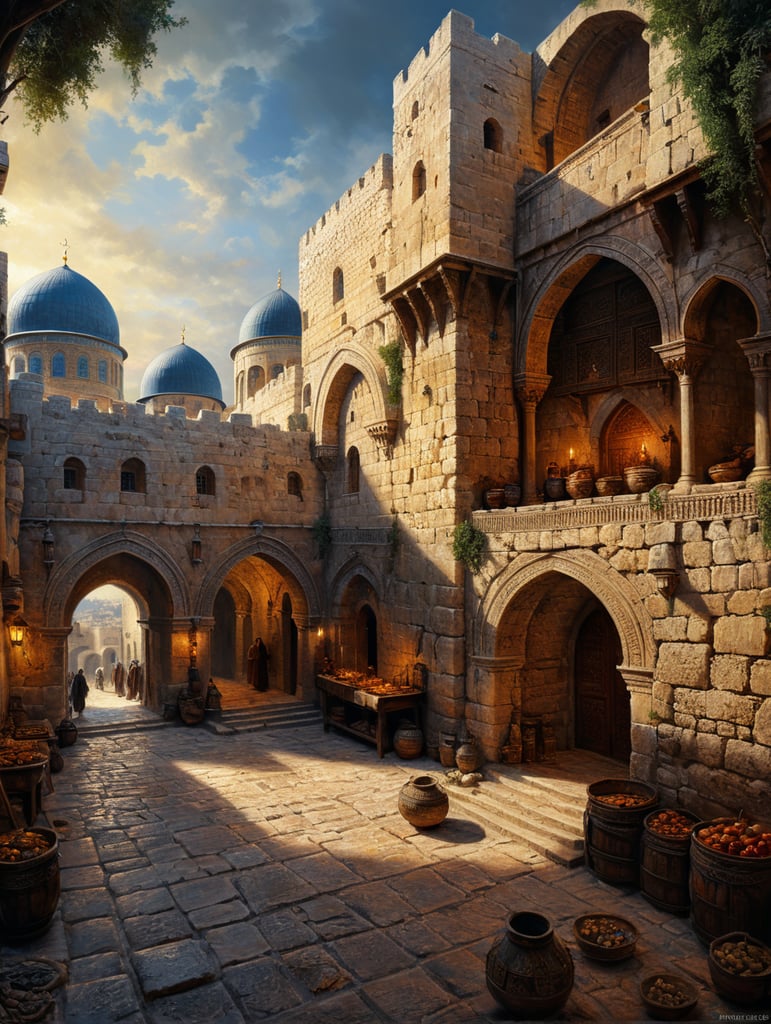 Jerusalem renaissanse oil painting