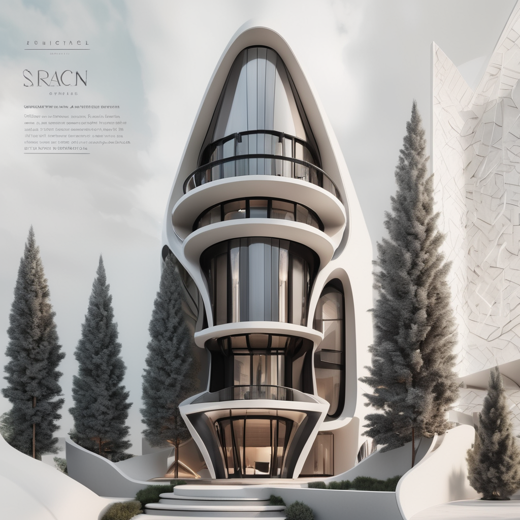 Generate an architectural masterpiece that blends futuristic design with timeless elegance. Emphasize intricate details and showcase the transformative power of Architectural design