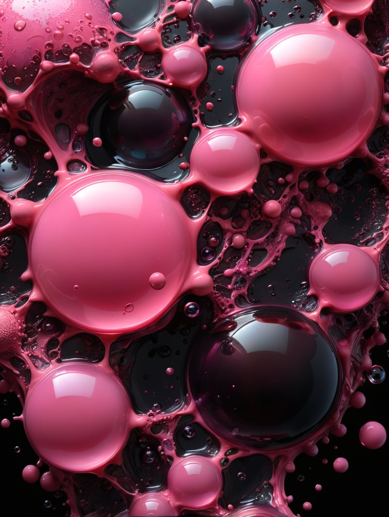 concept of human, liquid, melted wax, bubbles, abstract, everything pink