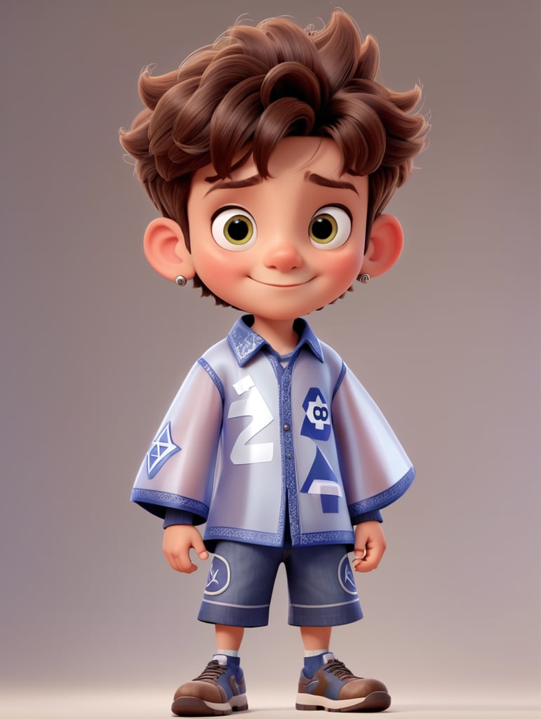 seven year old jewish boy with a transparent background