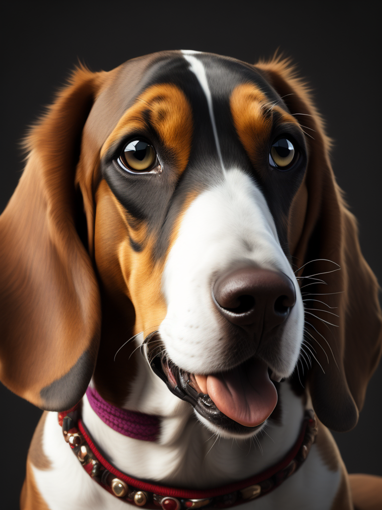basset hound with a friendship bracelet
