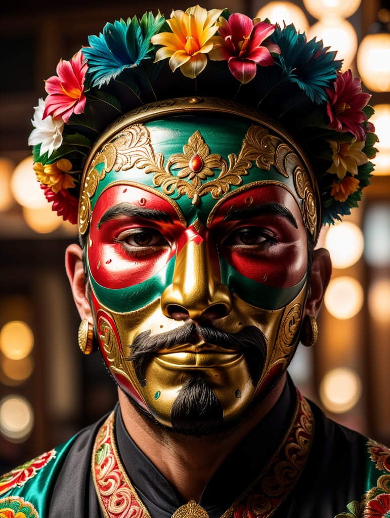 homem com mascara mexicana