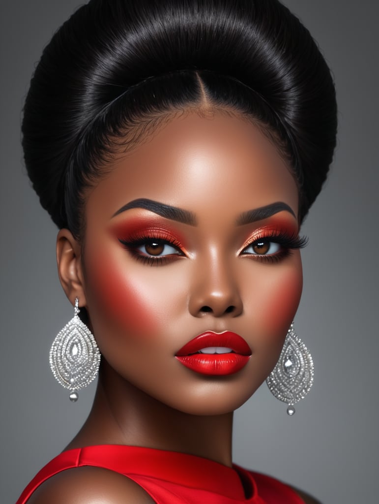 red lips black woman