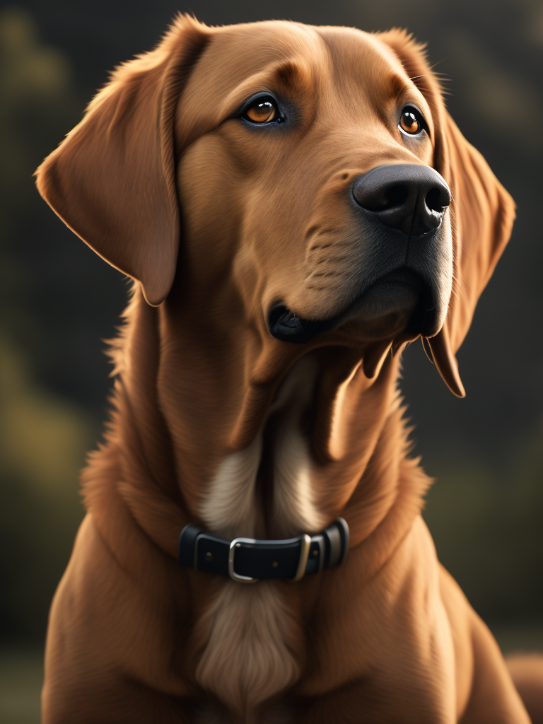 ginger coloured labrador outside