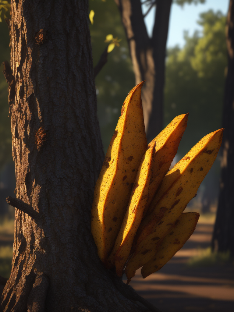 fried chips growing on each branch tree