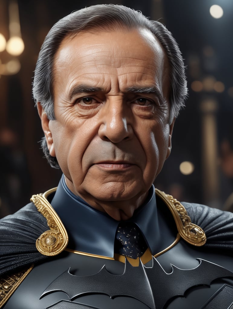 Carlos Saul Menem in a batman suit