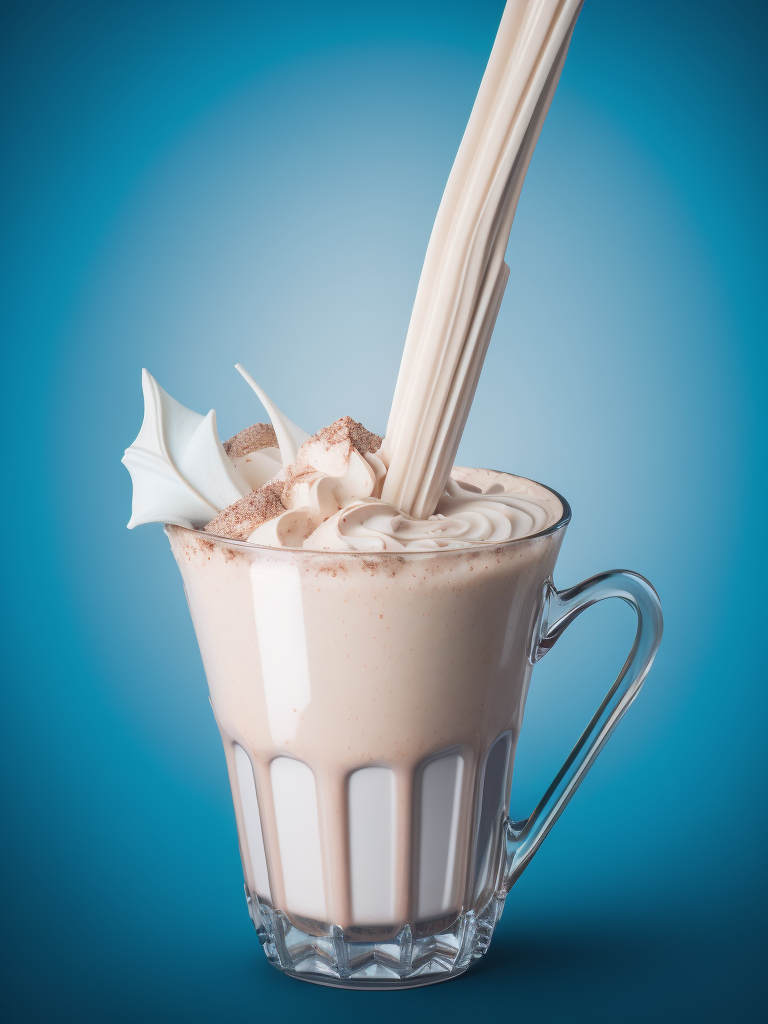 glass cup with chocolate milkshake