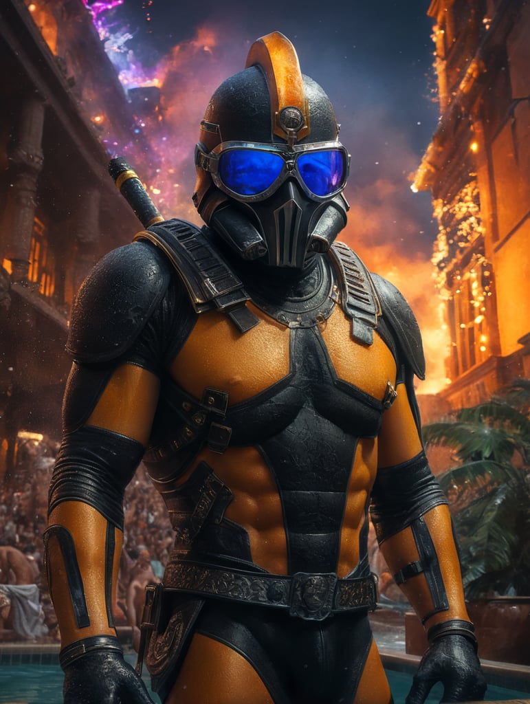 silvester stalone taking a tan in a pool