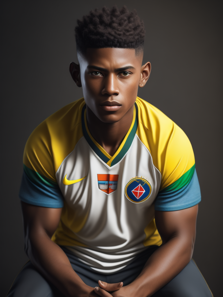 pele en su juventud con la camiseta de Colombia