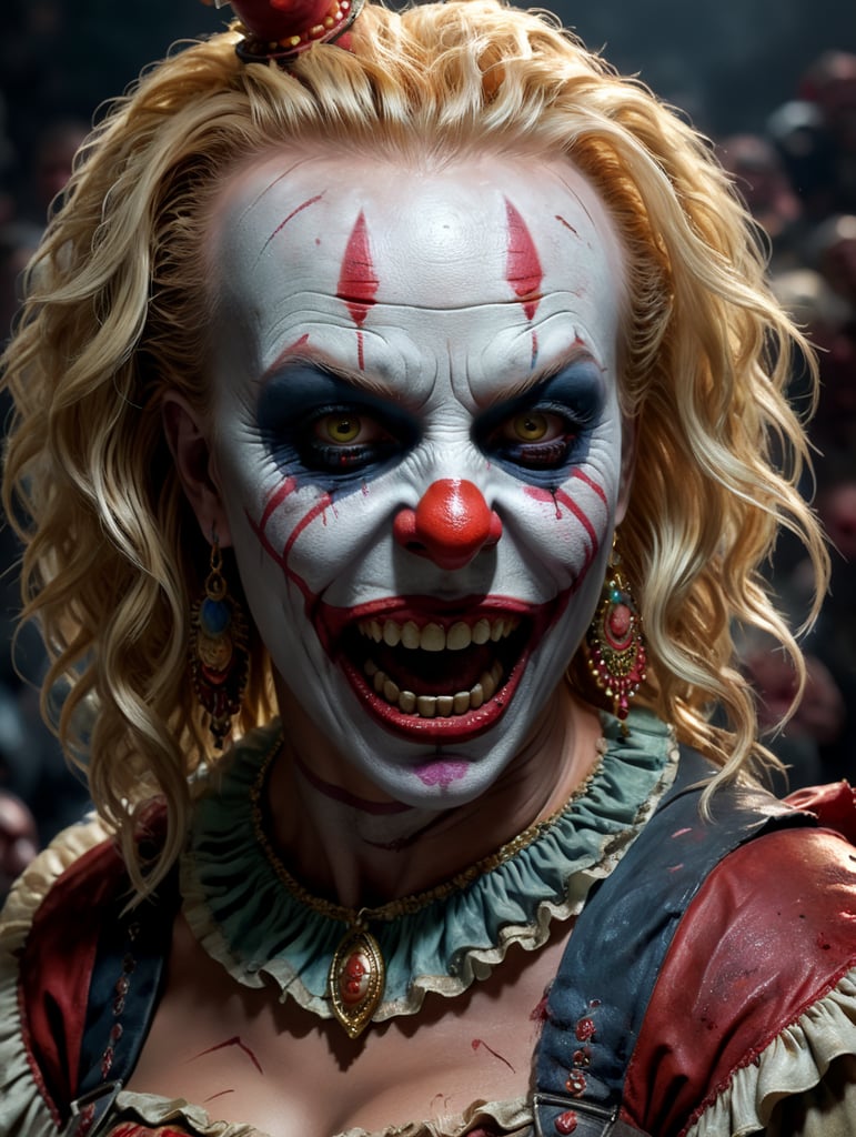 Britney Spears scary zombie clown