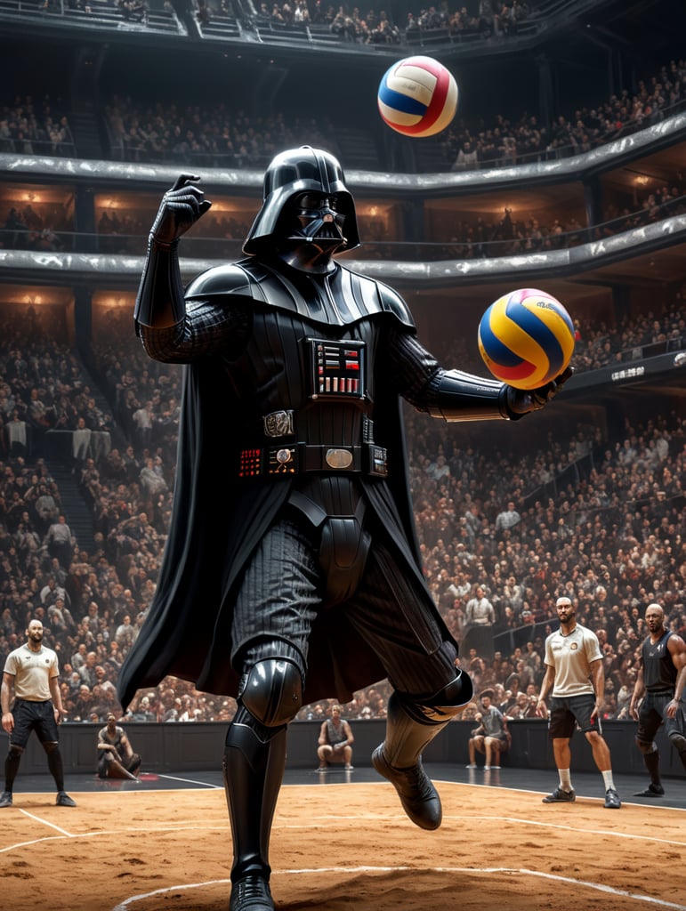 darth vader playing volleyball