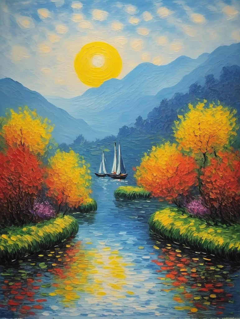 A painting in the style of Claude Monet.