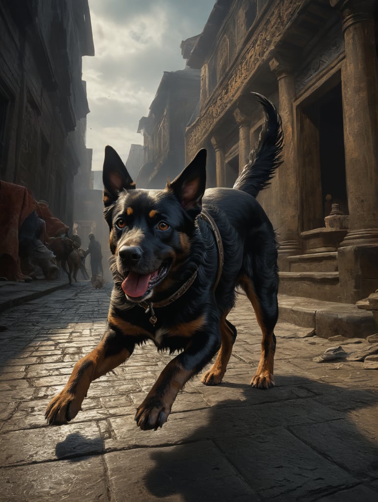 dog chasing its tail