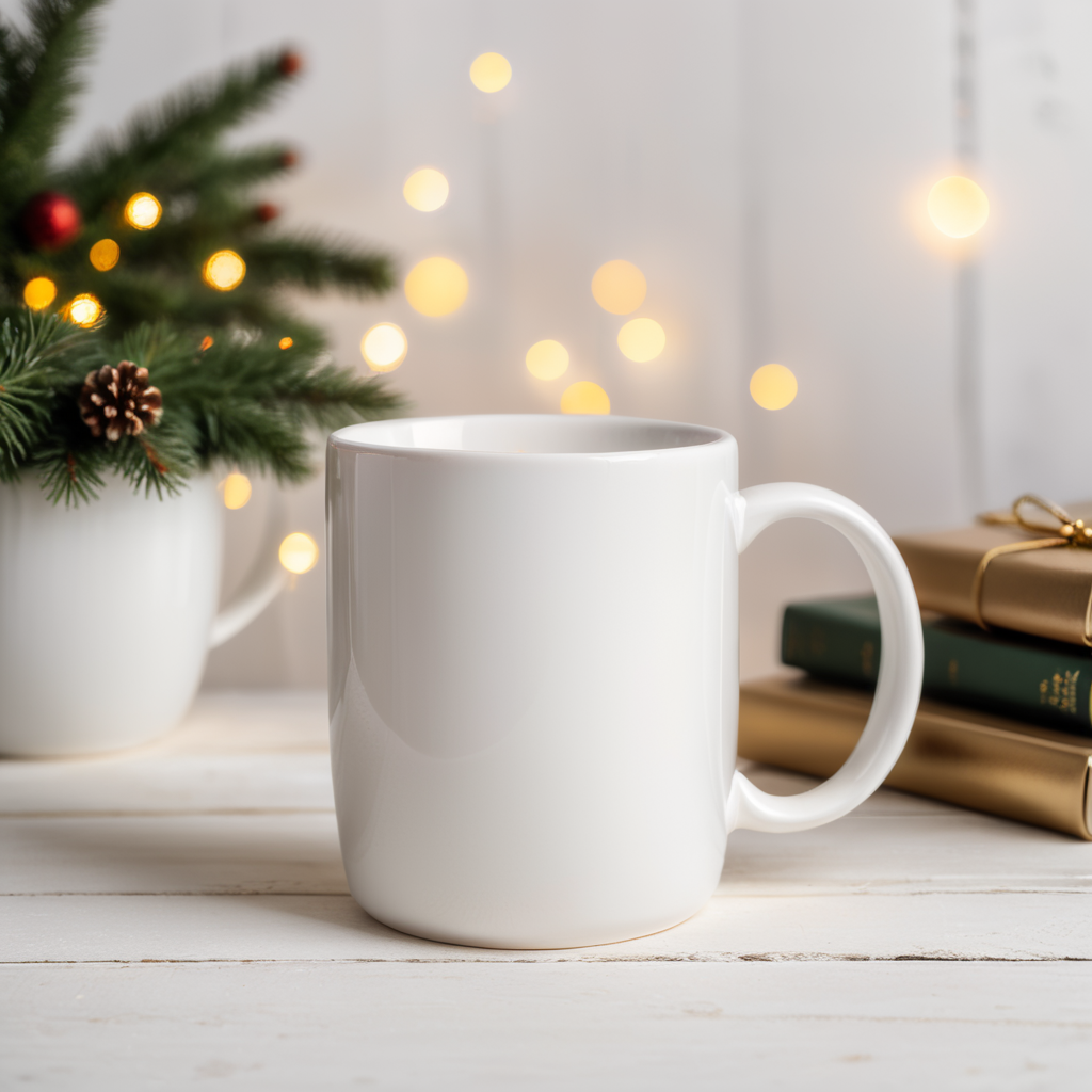 Christmas white mug