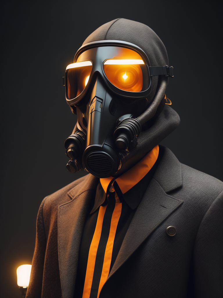 fashionable portrait of space ship alien monster, melted wax candle gas mask, vantablack, neon light, minimalistic design, futuristic, smooth forms, minimal details, givenchy, photographed by Romina Ressia, film still from Wes Anderson, award winning photography, arty pose, fashion, 200mm, HD, f 2.0, highly detailed, accurate