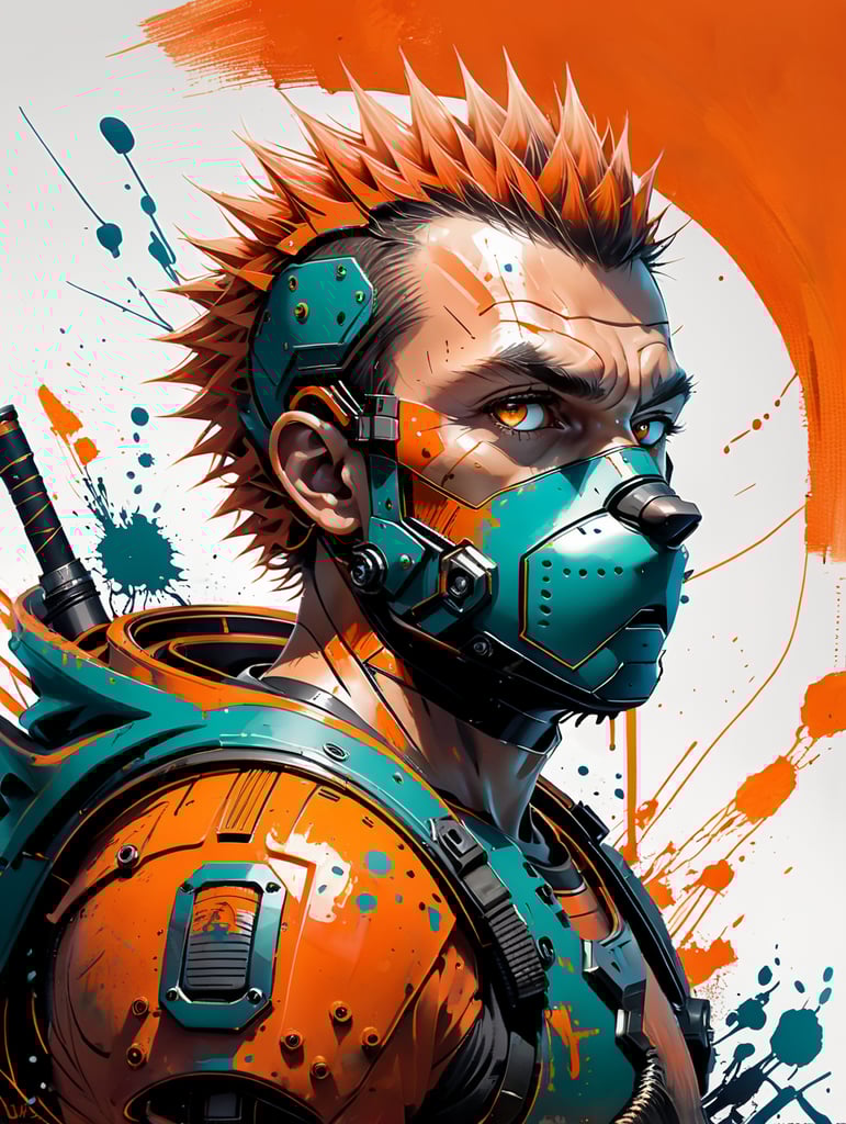 orange hedgehog, orange, warrior