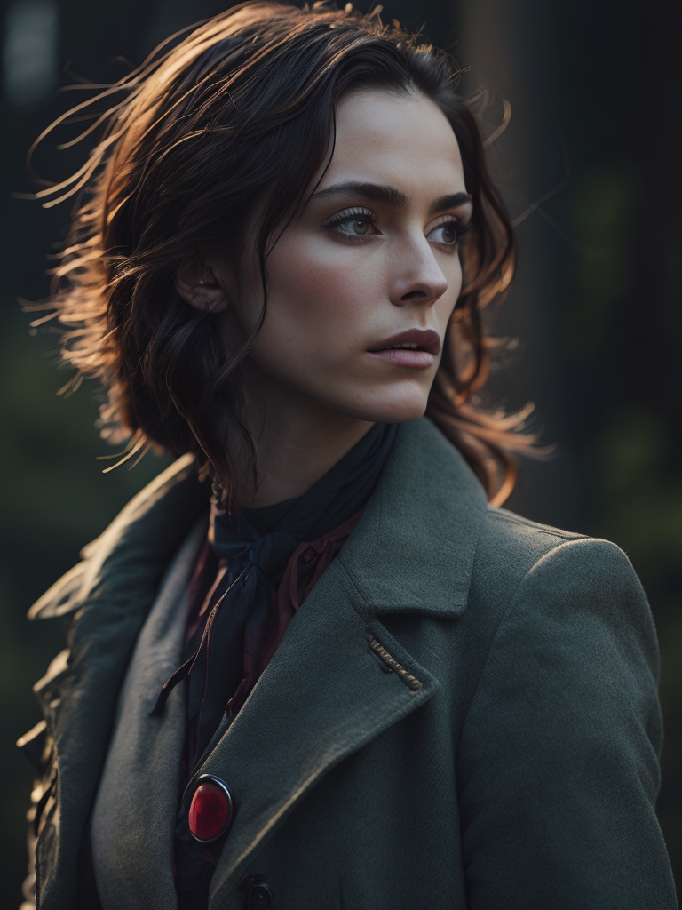 Royal silver ring with ruby, fantasy style, bright red background, rich colors, contrasting light, deep colors, high details