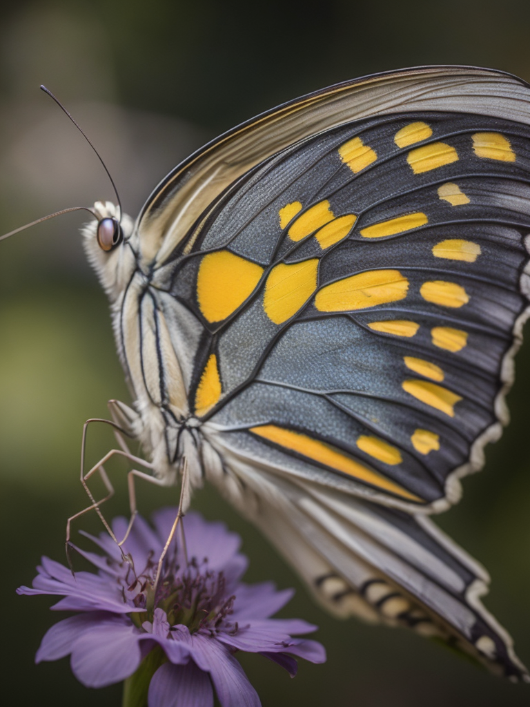 macro photography of a brightly colored butterfly