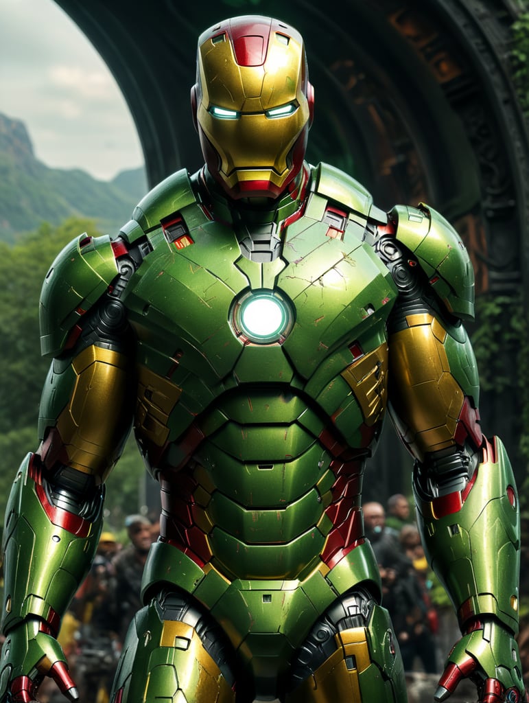 Iron man in green colour