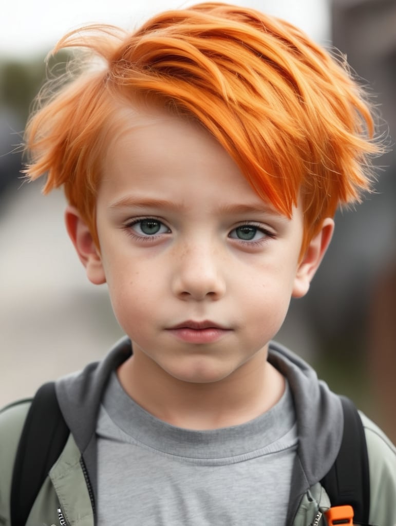 Cool kid with orange hair