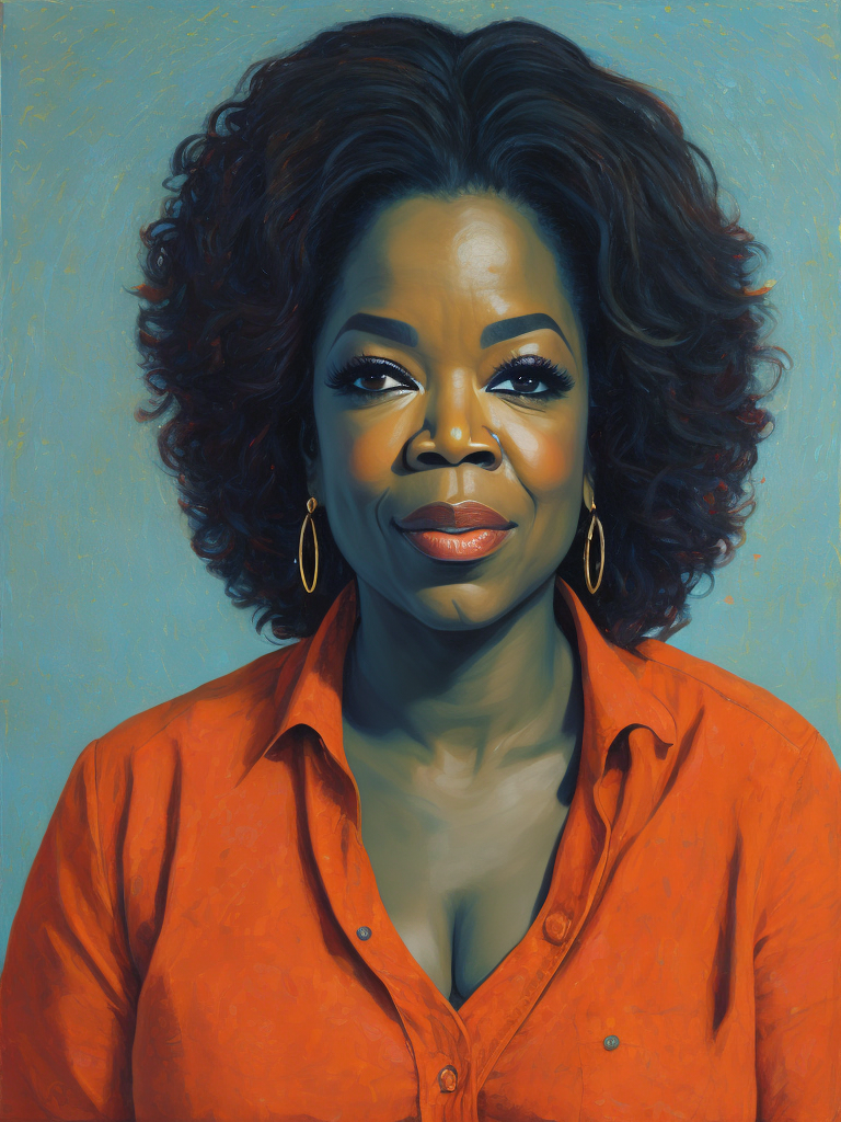 Oprah Winfrey, Painting, Portrait, USA, style of Hope Gangloff