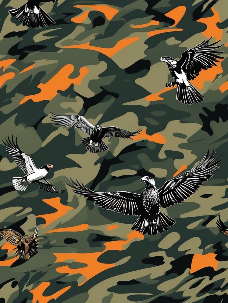 predator camouflage pattern, vector art, modern