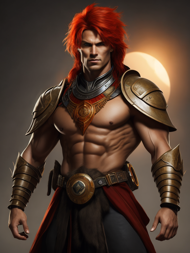 warrior red head man