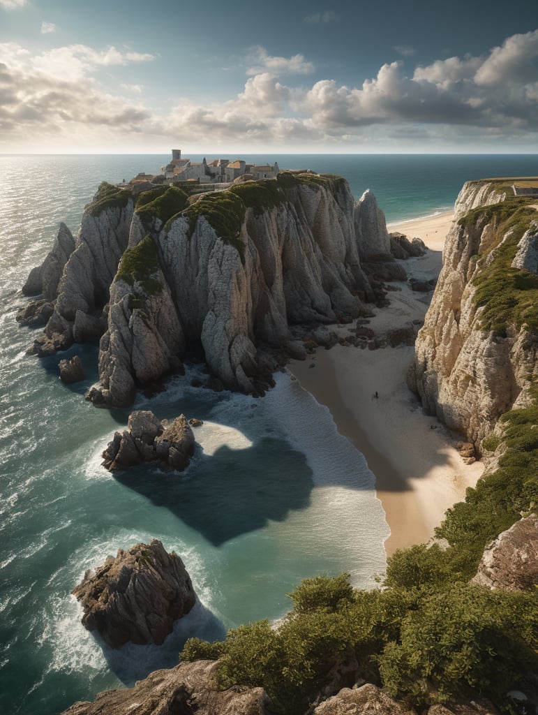 clip art of Île de Ré, evokes the ocean, fresh, invigorating, feel of the French Atlantic coast