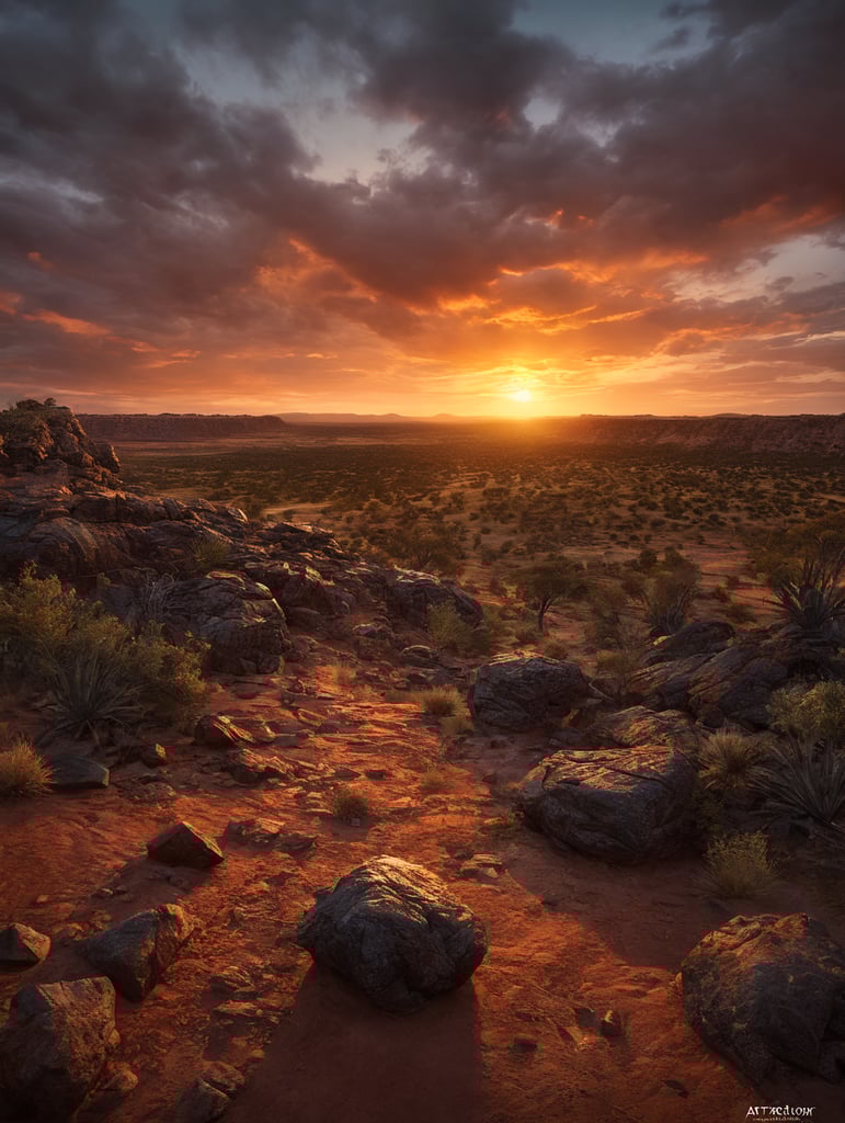 australian outback sunset