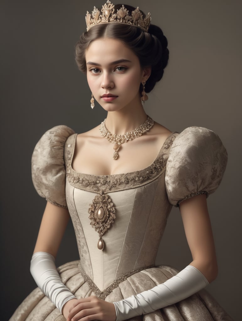 Young queen in Ungarish dress