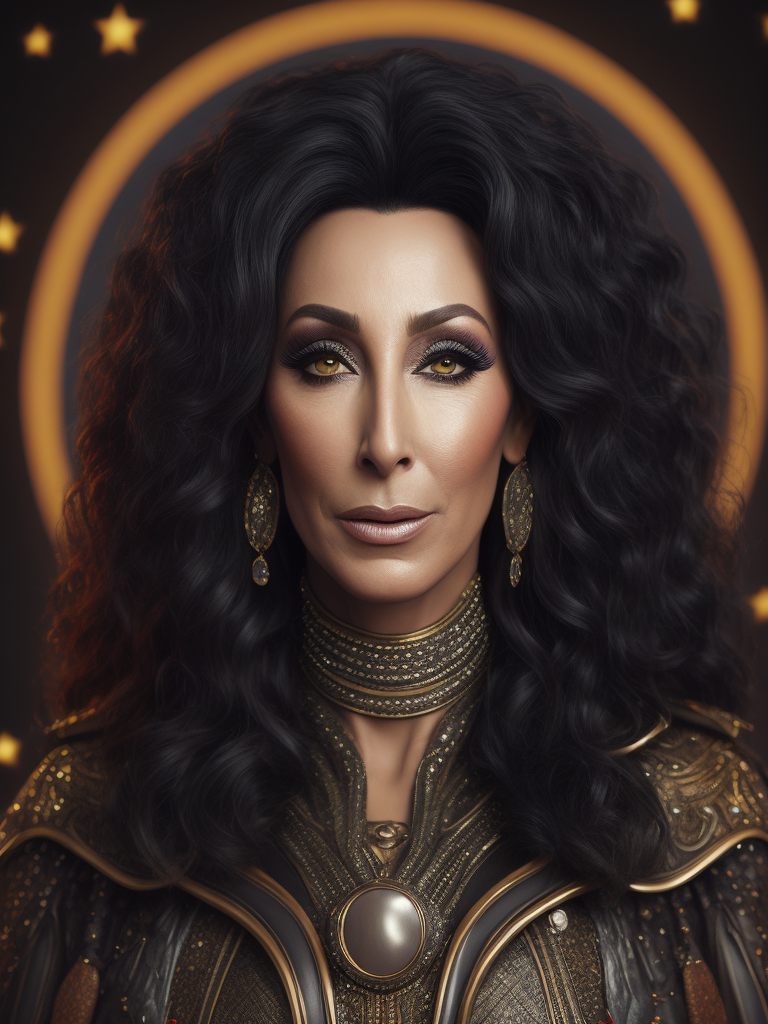 Cher, American singer, ultra realistic image