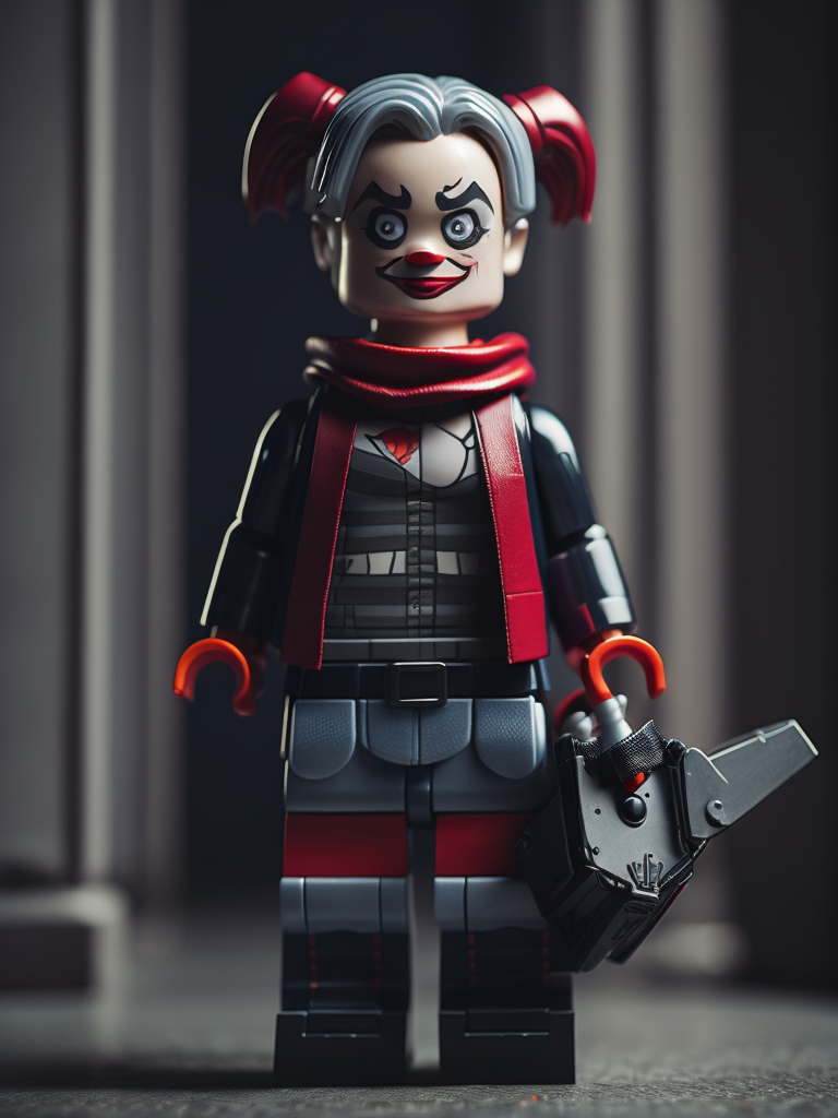Cute harley quinn lego minifig