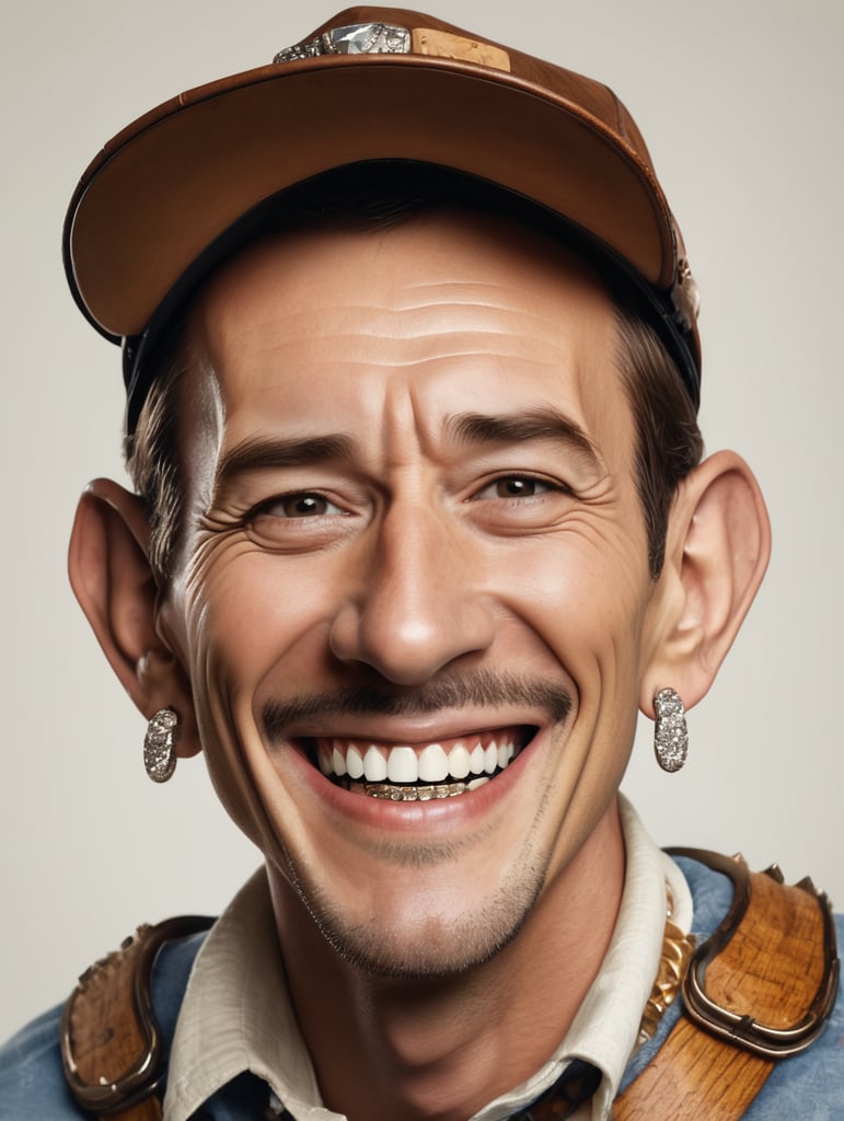 Woody with diamond grills on his teeth