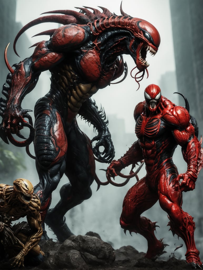 alien venom vs carnage predator