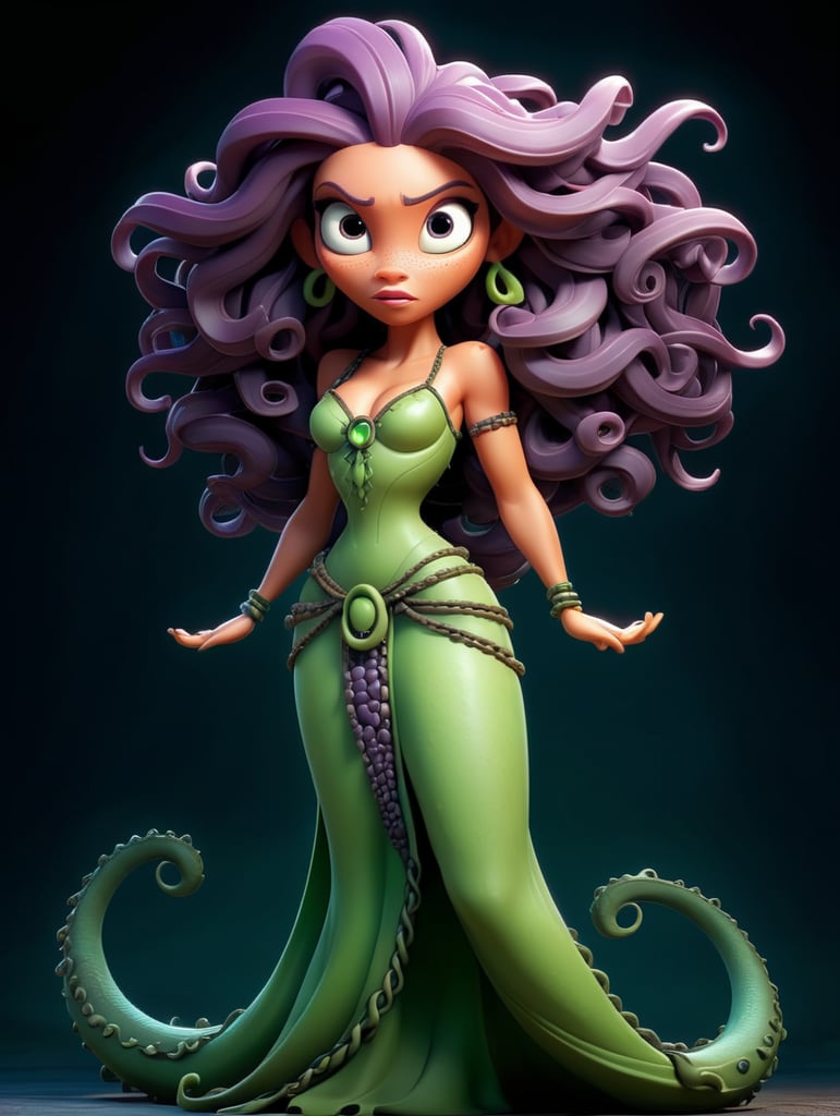 highly detailed full body of medusa