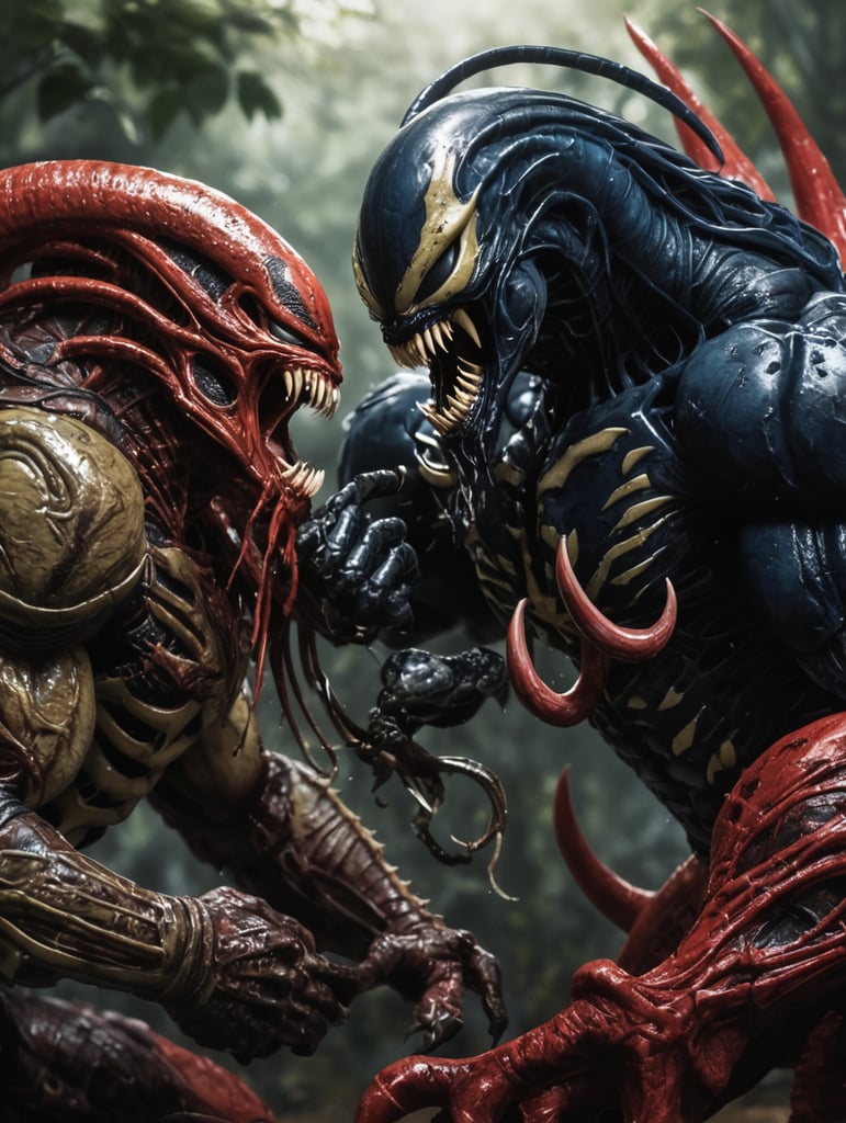 alien venom vs carnage predator