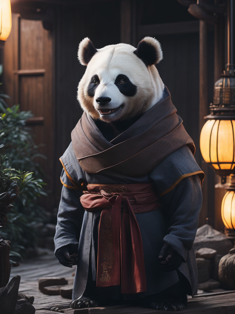 Kunfu panda dress like a sekiro