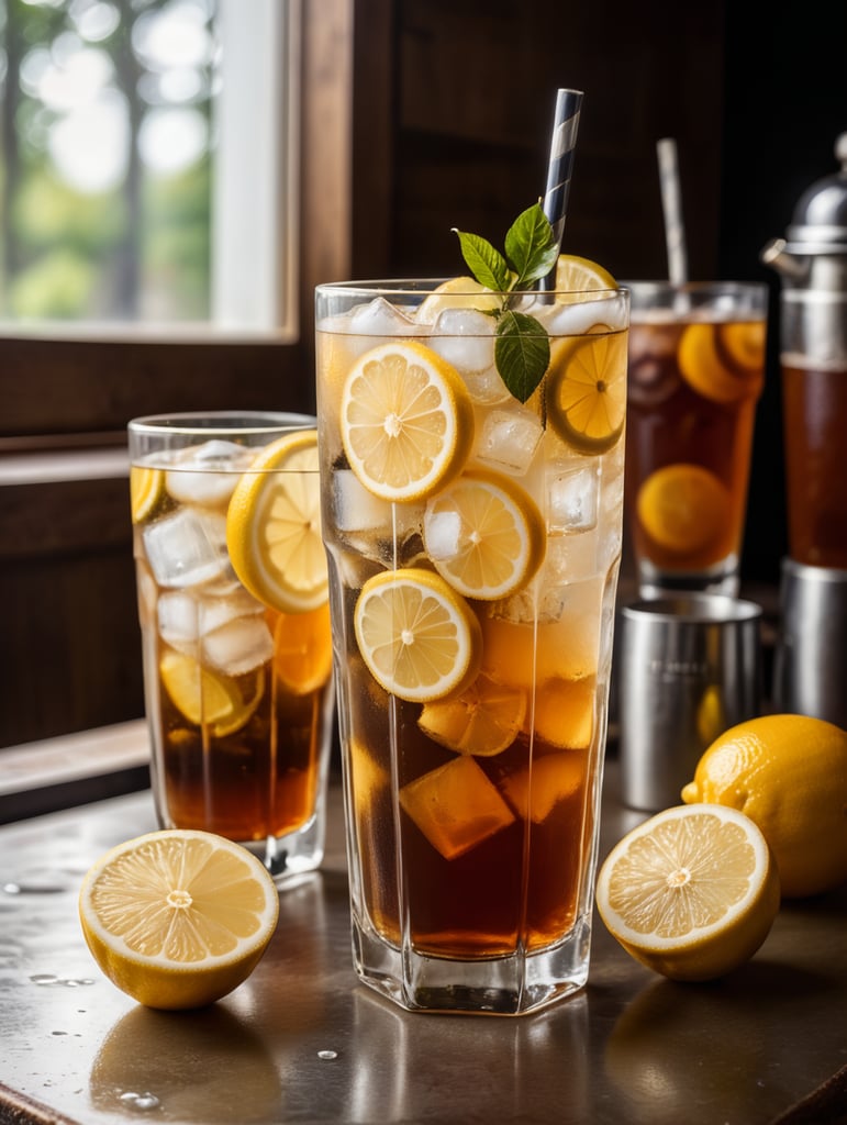 Premium Free ai Images | ice lemon tea