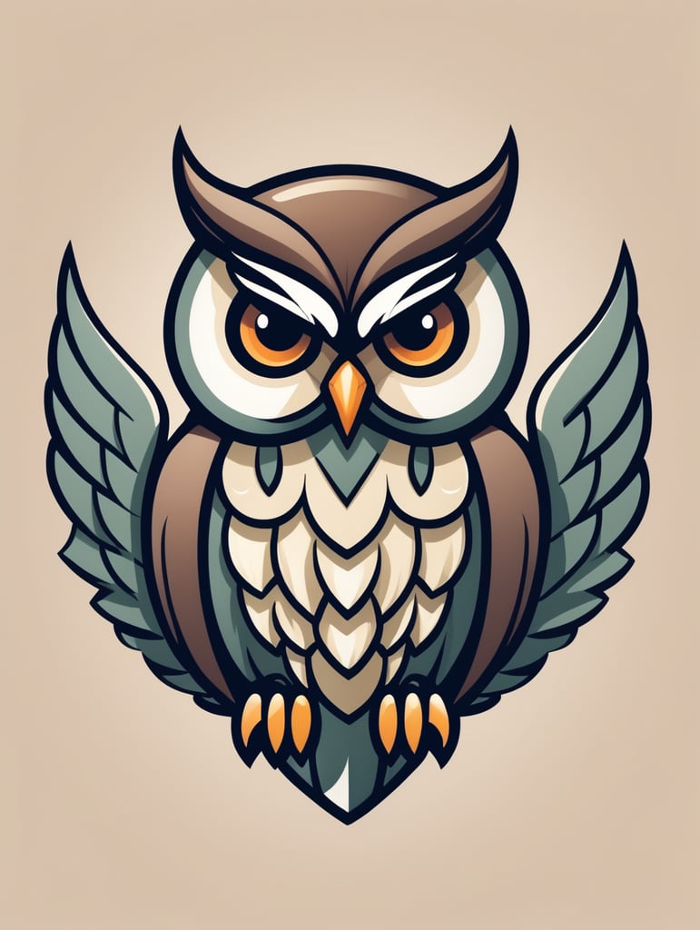 Gaming logo of owls cute