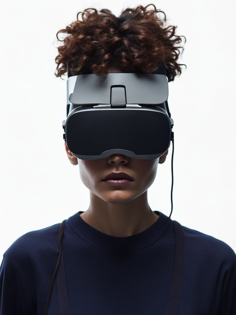 a women wearing VR Glasses