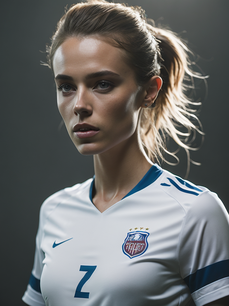 Epic Portrait of a Women Soccer Player, Fifa Women's World Cup, Dennmark