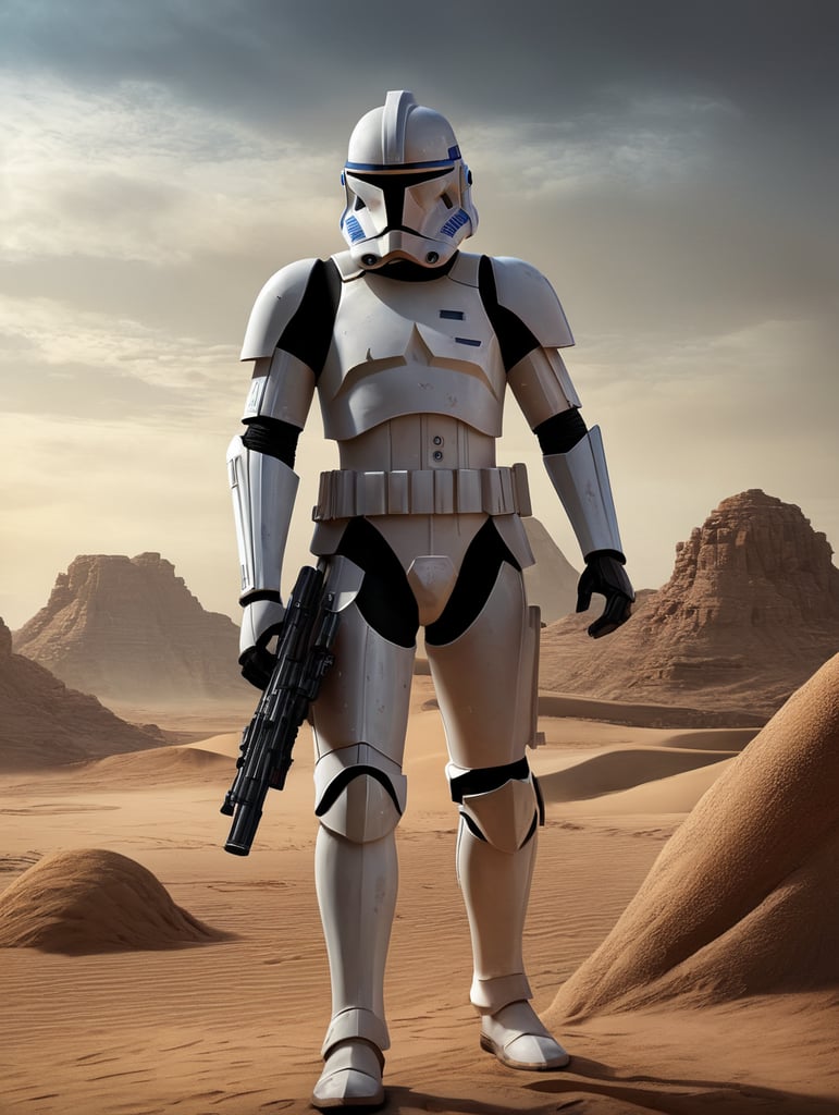 star wars, clone trooper, desert,