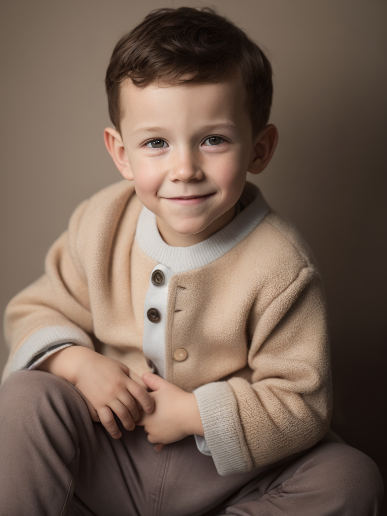 portrait of Tom Holland as a kid, 6 month old, happy emotions on his face