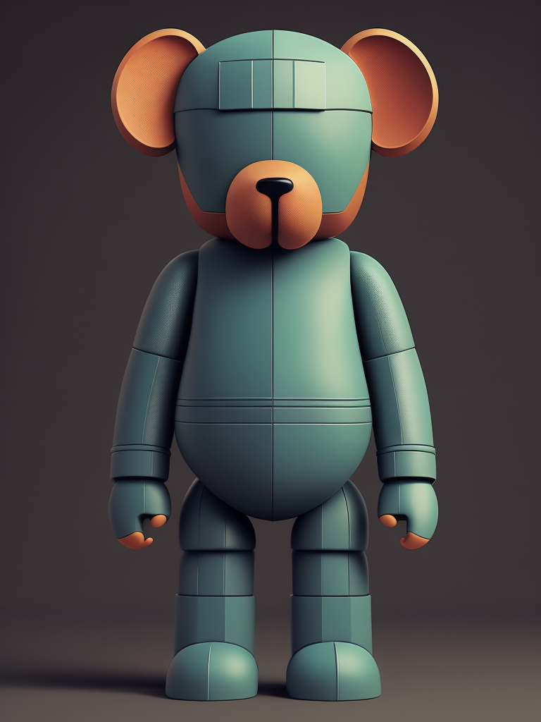 New toy concept inspired by kaws and bearbricks, highly detailed, smooth, sharp focus, illustration, beautiful, geometric, full body, cinematic