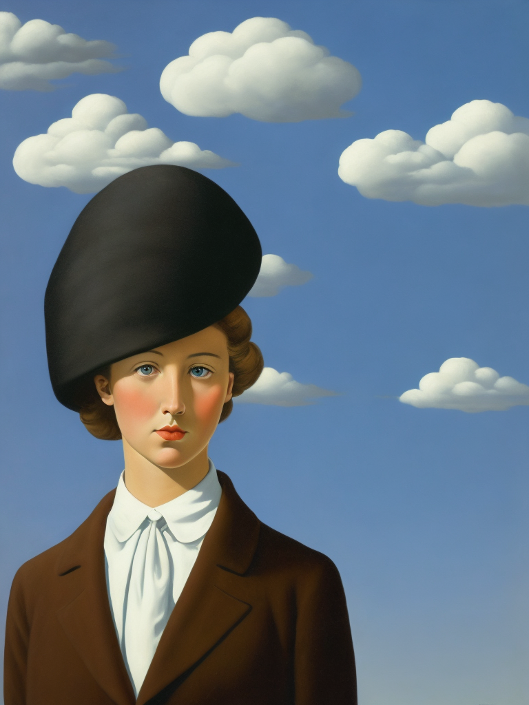Beautiful girl by rené magritte