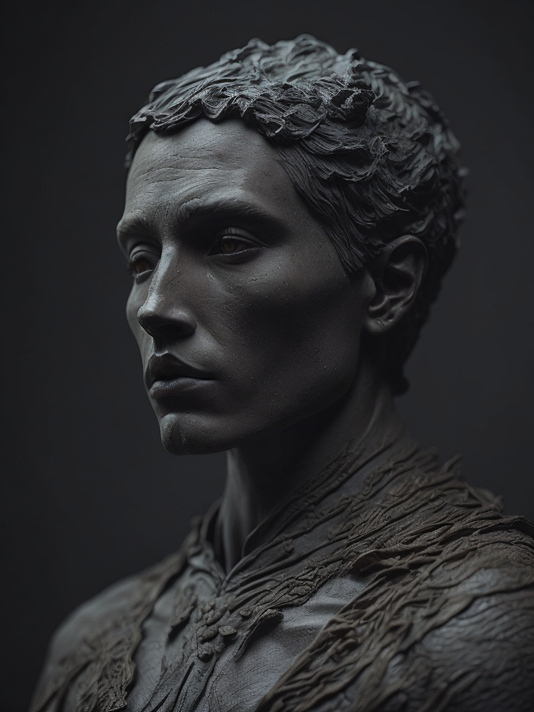 Clay human sculpture