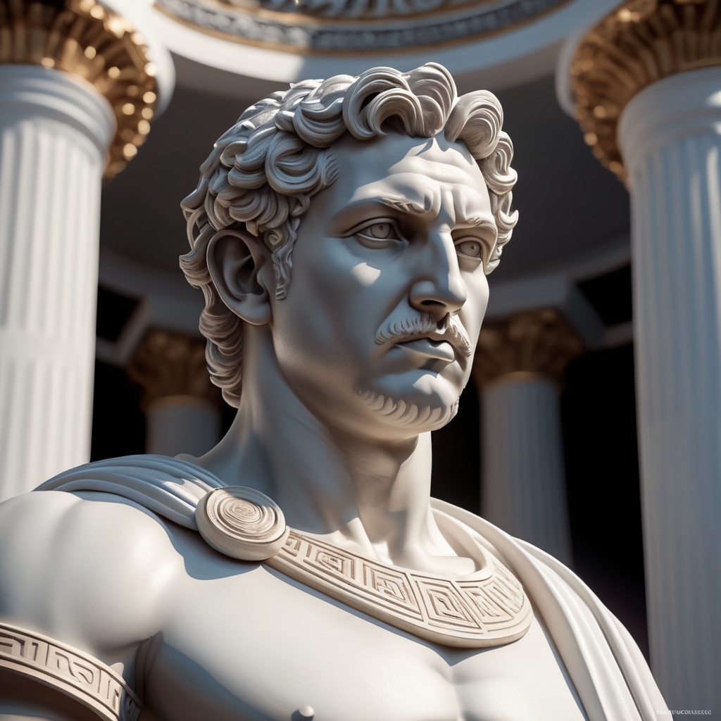 Greek Statue, ONLY WHITE COLOR, white theme