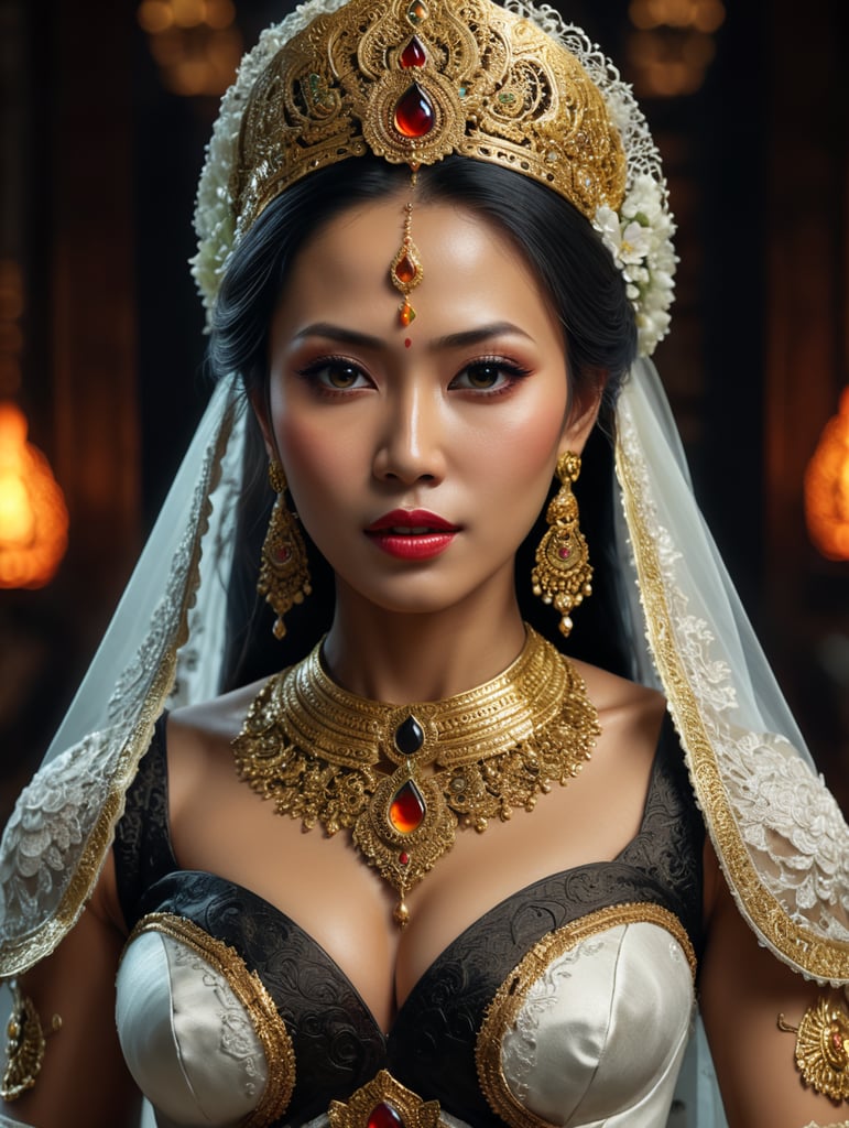 Pengantin jawa, seksi, dada terbuka